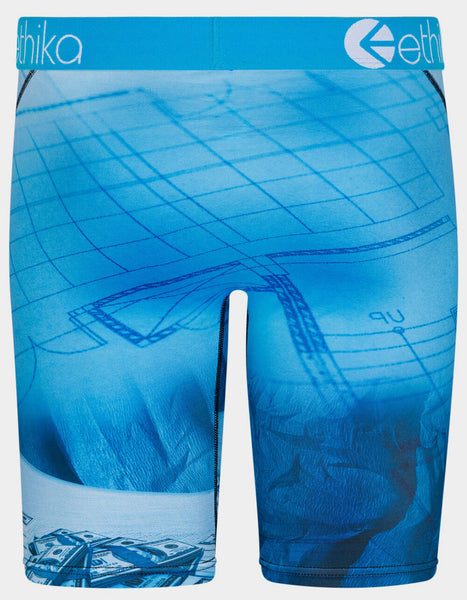 Ethika Mens Graphic Briefs In Blue/orange/white