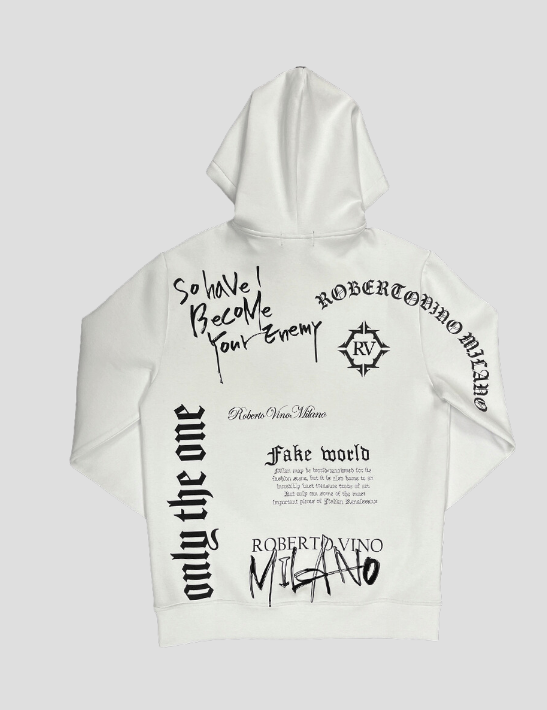 Fake World White Hoodie