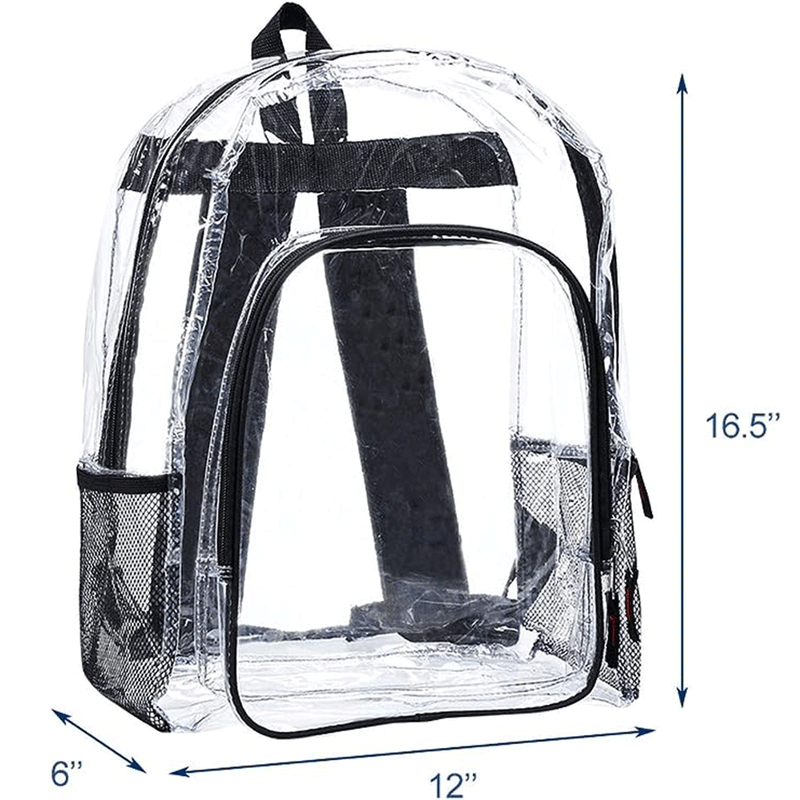 Ama23 Clear/Black Backpacks 81423