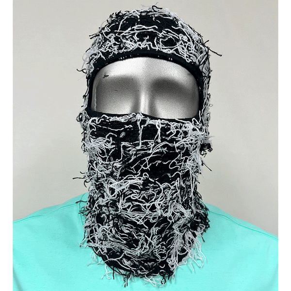 Access Apparel Full Face Black/White Mask ACC-FURRYMASK