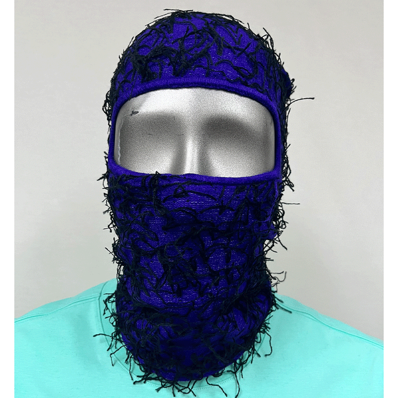 Access Apparel Full Face Purple/Black Mask ACC-FURRYMASK