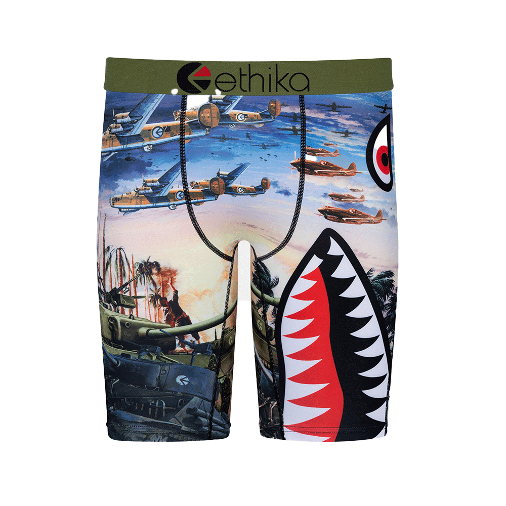 Ethika Bmr Military Parade Green/Blue Boys Boxer BLST2927