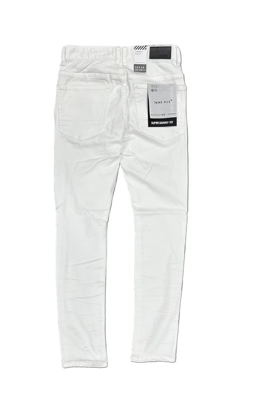 Smoke Rise Premium Washed White Men Jeans JP23240