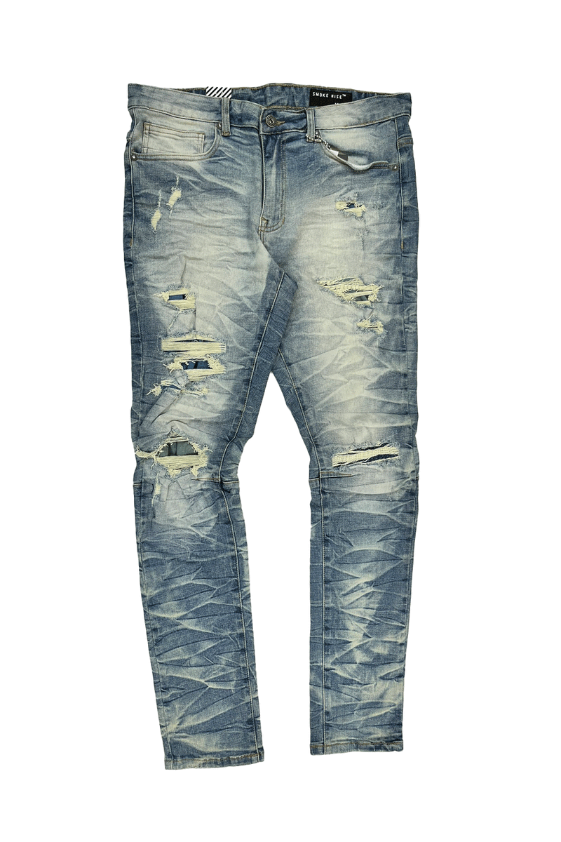 Essential Stacked Denim Jeans - Hunter Blue – SMOKERISENY.COM