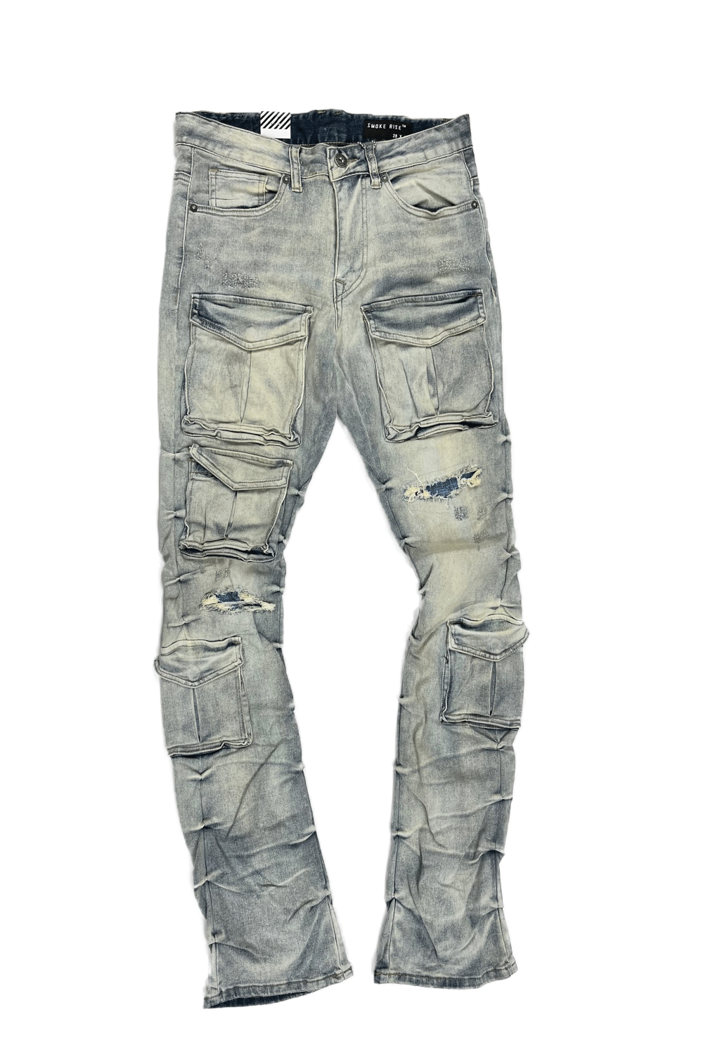 Smoke Rise Utility Pocked Industrial Blue Men Jeans JP23543