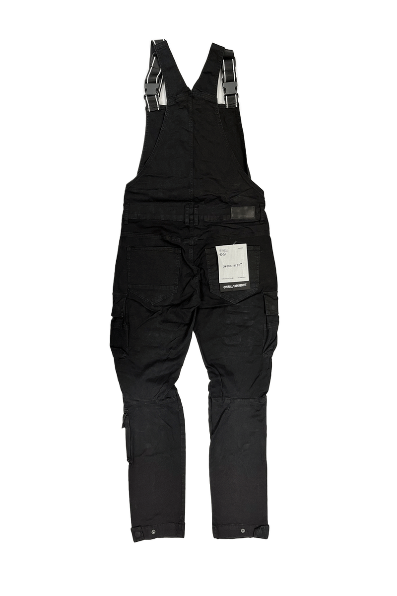 Smoke Rise Twill Tapered Fit Black Men Overall JP23624