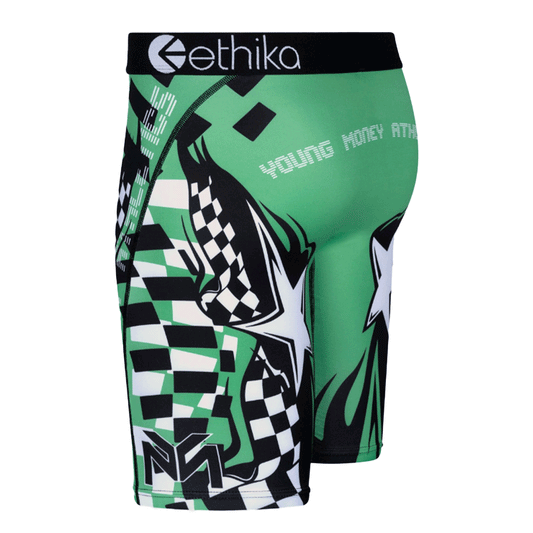 Ethika Young Money Athletics Black/Green Men Boxer MLUS3191