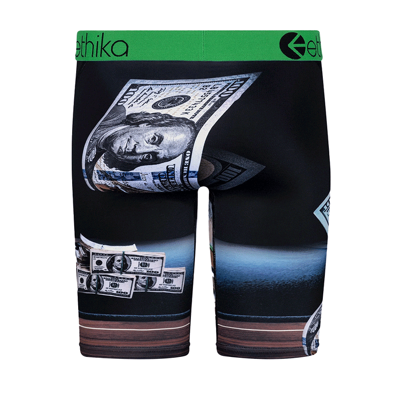 Ethika Double Down Black/Green Men Boxer MLUS3331