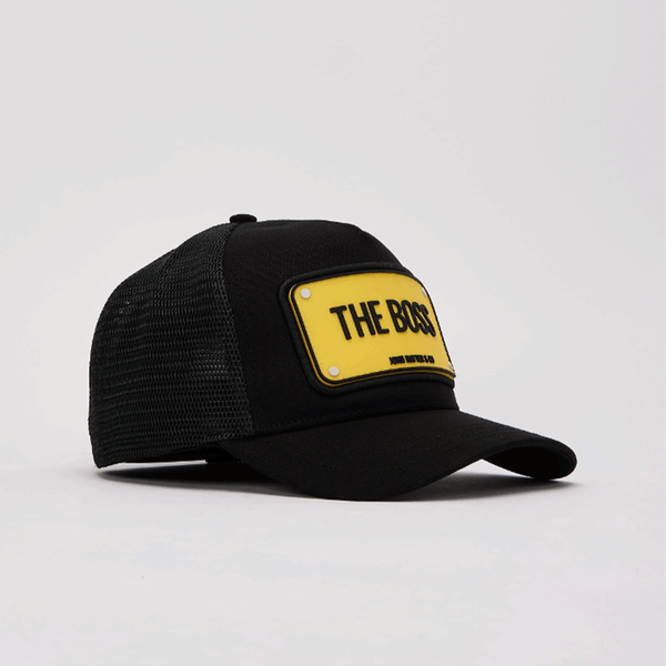 John Hatter The Boss Trucker Black/Yellow Cap R-1094