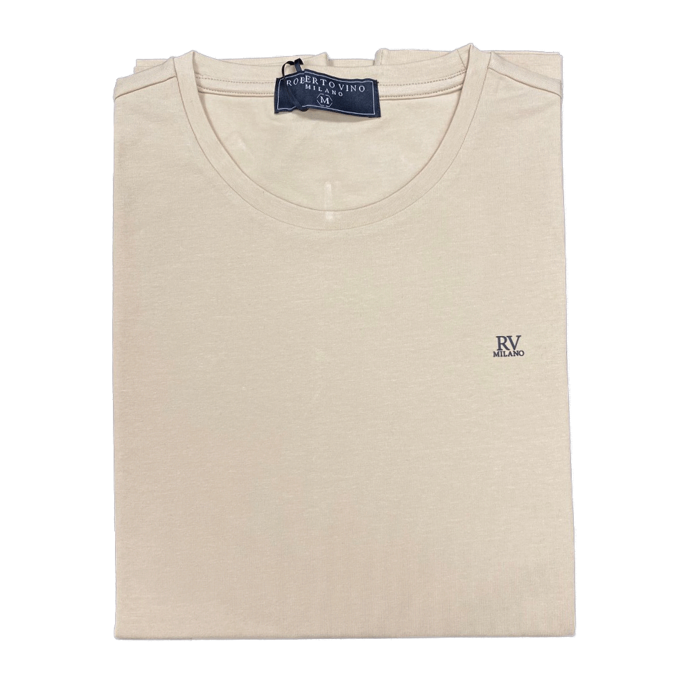 Roberto Vino Milano Dark Beige Men T-Shirts RVT-37