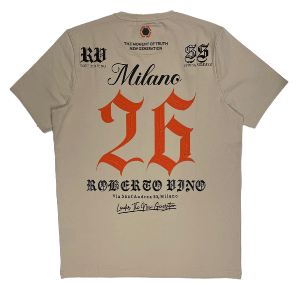 Roberto Vino Milano LT. Beige Men T-Shirts RVT-7