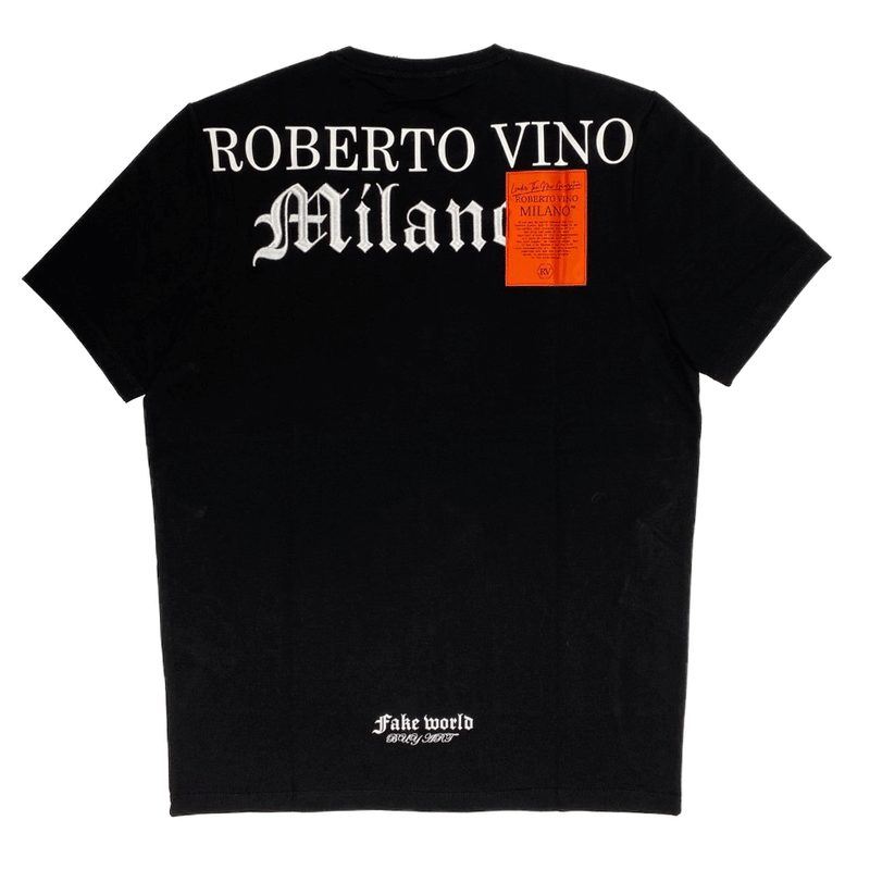 Roberto Vino Milano Black Men T-Shirts RVT-8