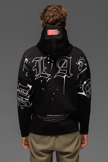 Milano Paint Black Hoodie