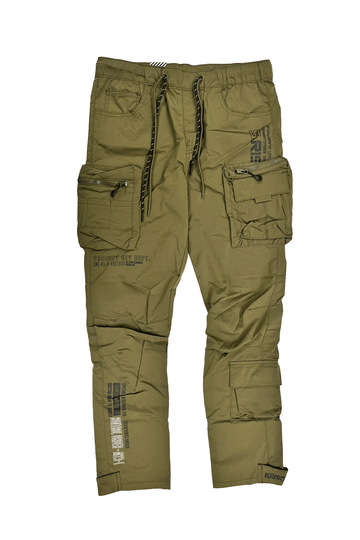 Smoke Rise Open Bottom Utility Olive Men Nylon Pants WP23582