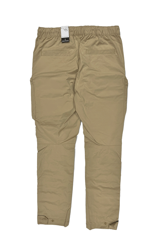 Smoke rise Open Bottom Khaki Nylon Cargo Pant WP24182