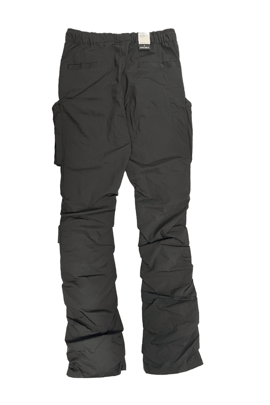 Smoke Rise Cargo Stacked Black Men Pant WP24287