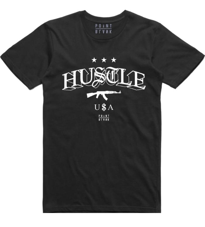 Point Blank Hustle USA Black Men T-Shirt 100987-4150