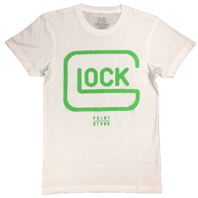 Point Blank Glock White/Neon Green Men T-Shirts 100987-4432