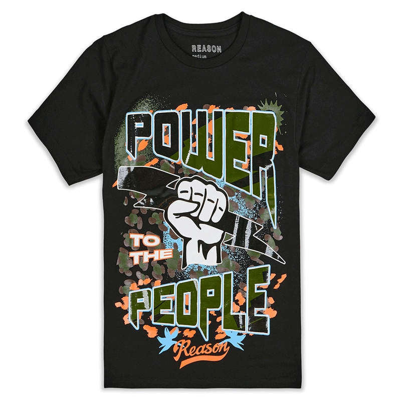 Reason Power To The People Black Men T-Shirt C0-017