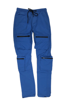 American Stitch Zip Nylon Blue Men Jogger FW21-B818