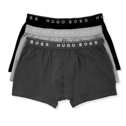 Hugo Boss Pure Cotton Charcoal/Grey/Black Men Boxer Trunk 3-Pack 50325383
