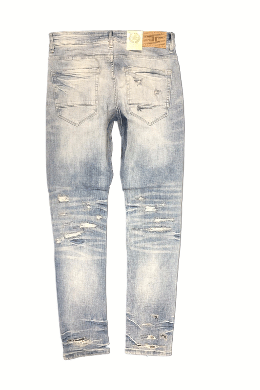 Jordan Craig Shredded and Repair Ice/Blue Men Jeans JM3488