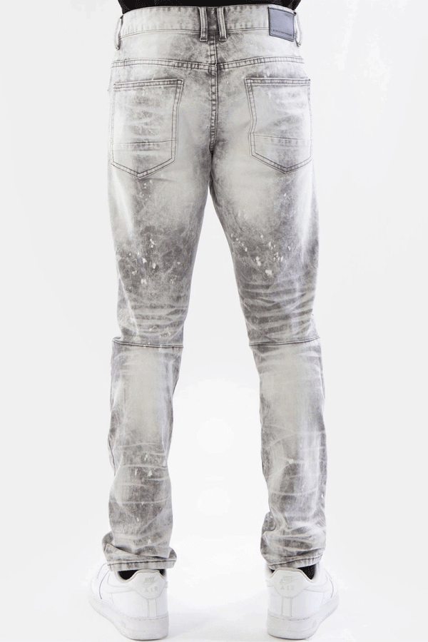Smoke Rise Rip & Repair Frstgy Grey Slim Fit Men Jeans JP20633