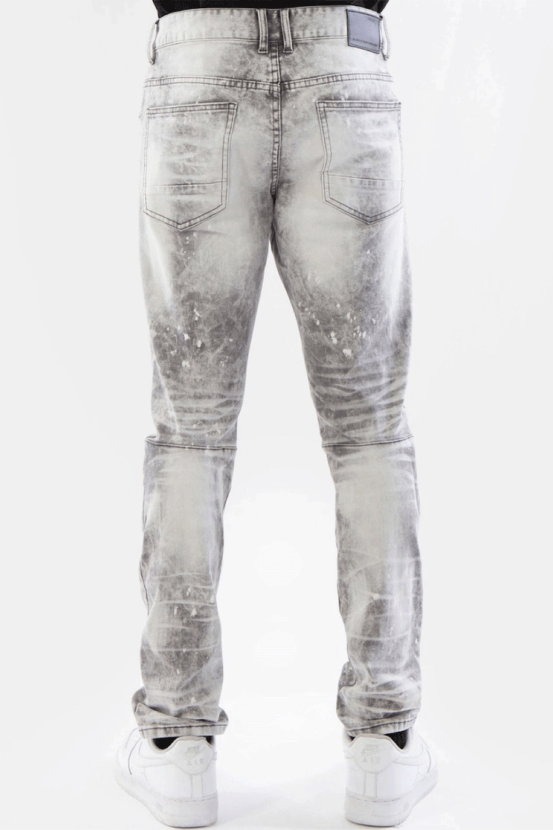 Smoke Rise Rip & Repair Frstgy Grey Slim Fit Men Jeans JP20633