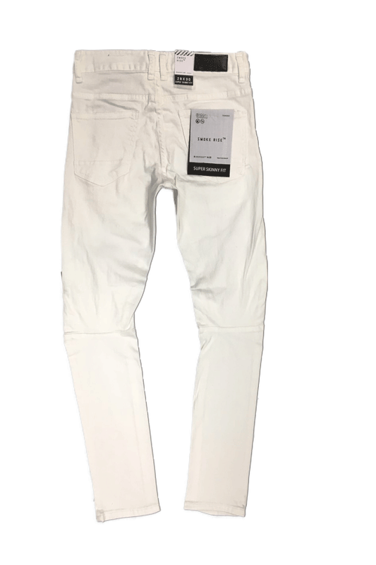 Smoke Rise Super Stretch White Men Jeans JP22213