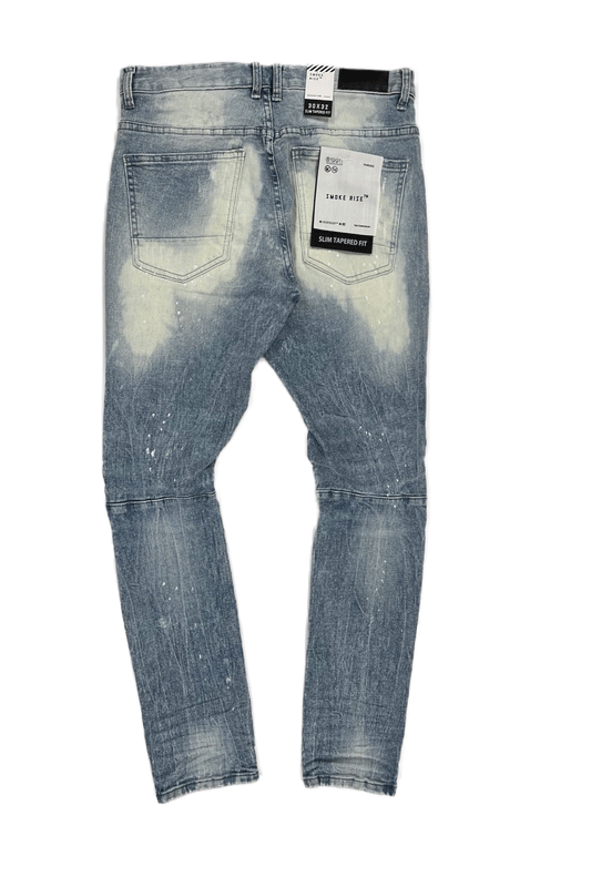 Smoke Rise Distressed Rip Lowell Blue Men Jeans JP23102