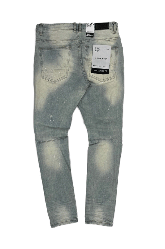 Smoke Rise Distressed Rip Elm Blue Men Jeans JP23102