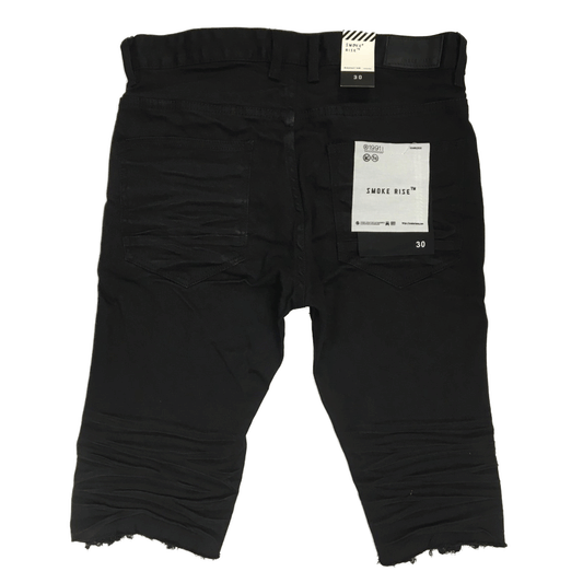 Smoke Rise Rip Off Semi Basic Jet/Black Men Shorts JS21121R