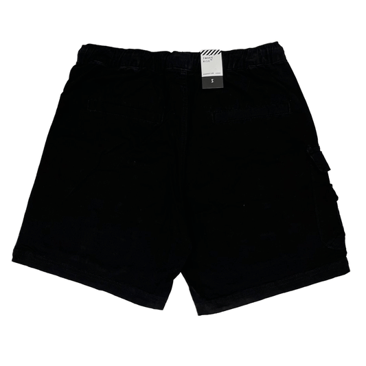 Smoke Rise Twill Utility Black Men Shorts JS23112