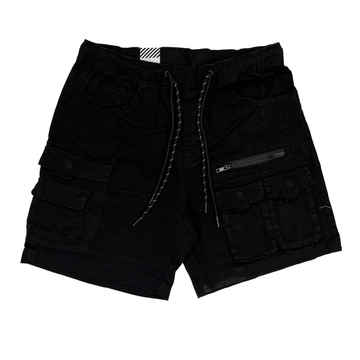 Smoke Rise Twill Utility Black Men Shorts JS23112