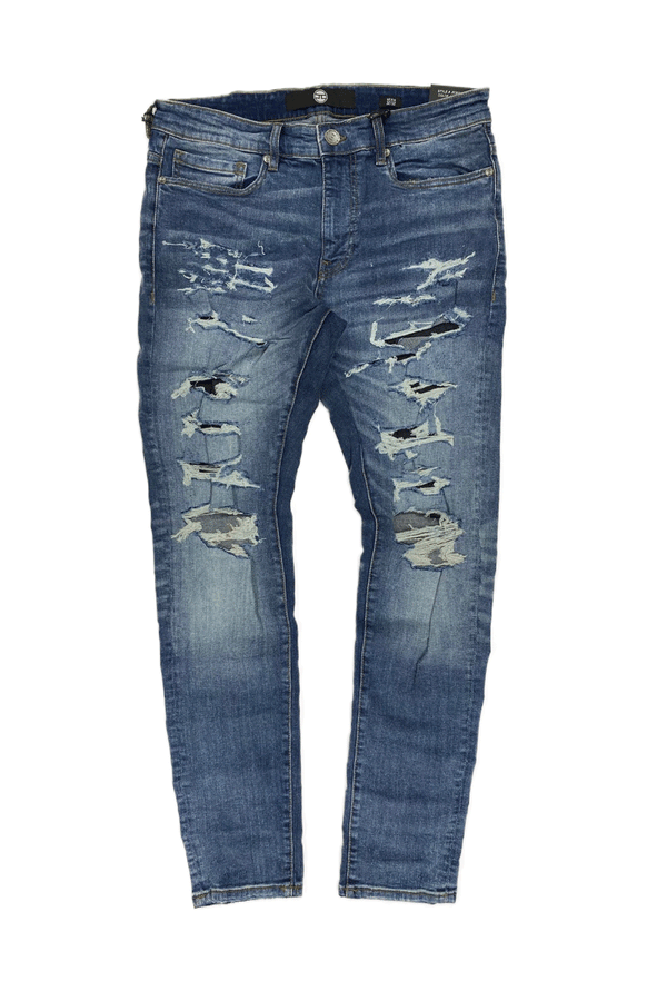 Jordan Craig Crinkled Medium/Blue Men Jeans JS3601