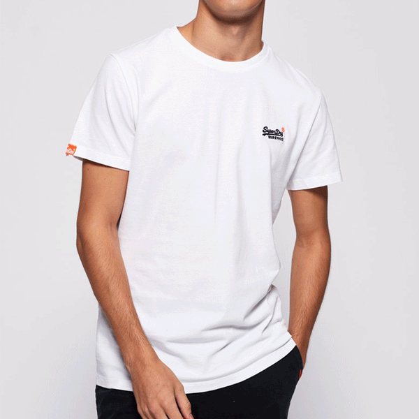 Superdry Orange Label Vintage Emb White Men T-Shirt M10003NS