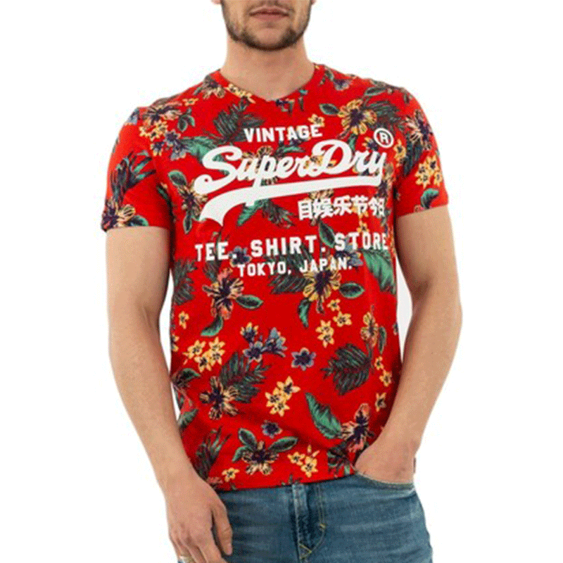 Superdry Super 5'S Red Men T-Shirt M1010106A