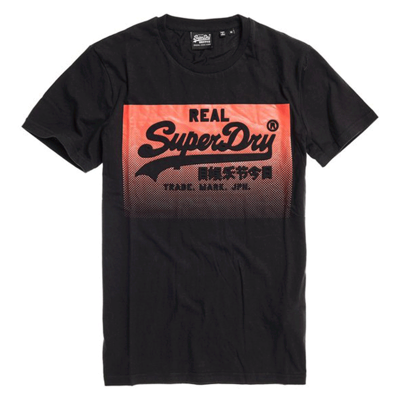 Superdry Vl Halftone Emboss Black Men T-Shirt M1010157A