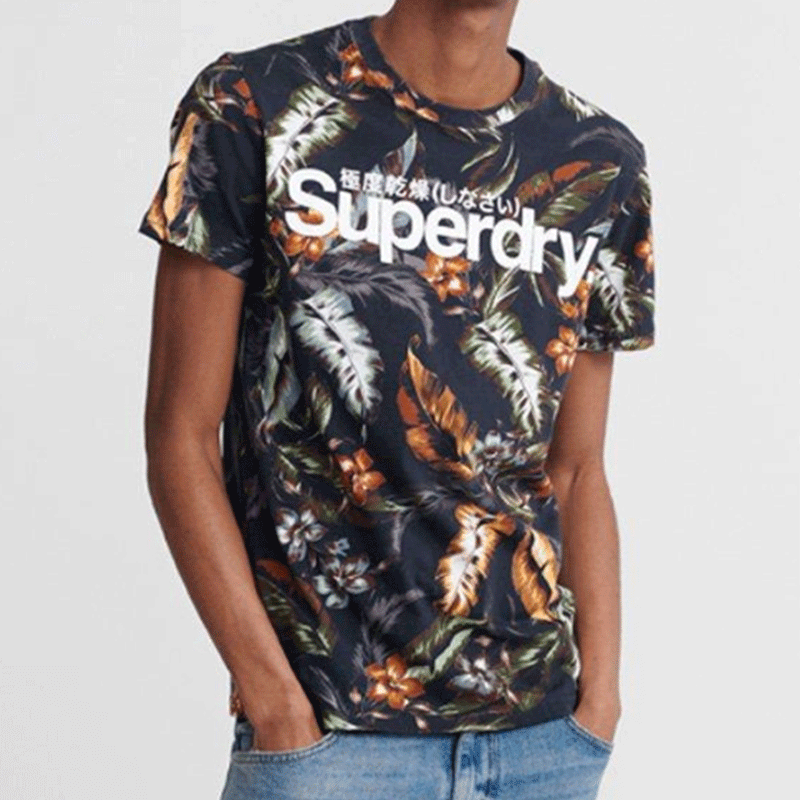 Superdry Super All Over Print Navy Men T-Shirt M1010453A