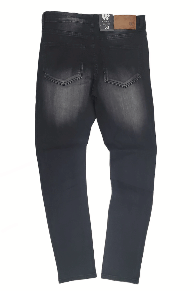Waimea W/Gold Kin Color Patches Black Wash Men Jeans M4930D