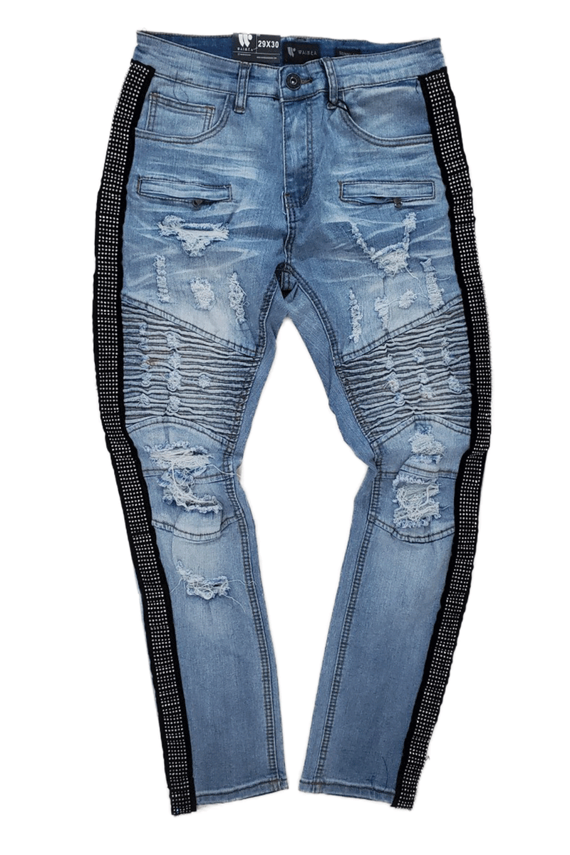 Waimea Side Tape Stone/Bleach Skinny Fit Men Jeans M4935D