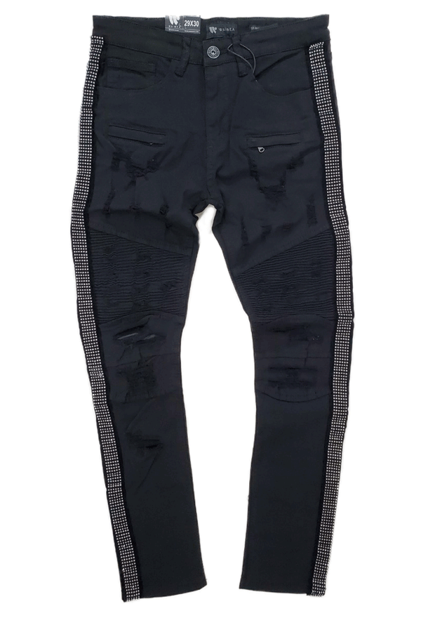 Waimea Side Tape Black Skinny Fit Men Jeans M4935T