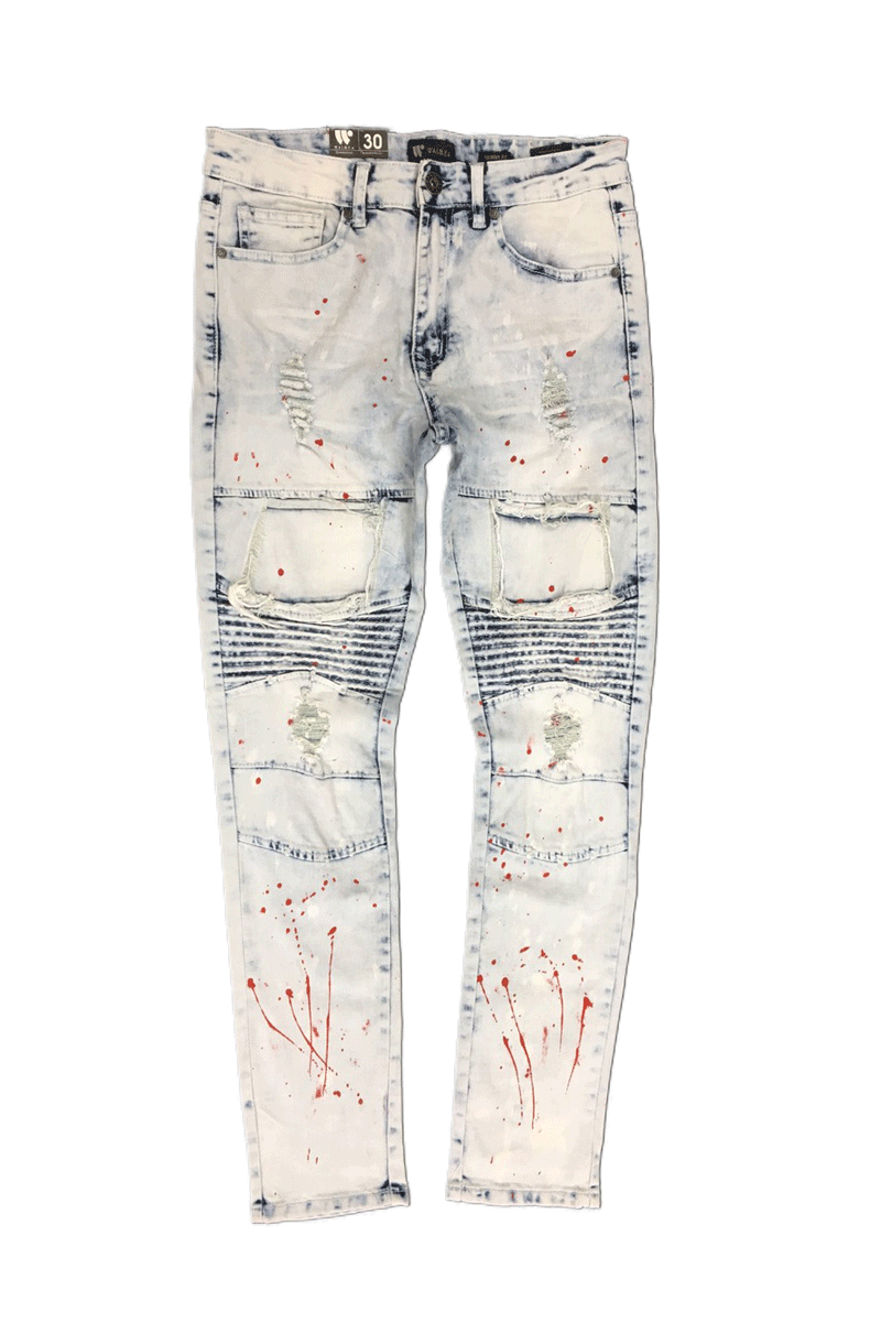 Buy Paint Splatter Denim Jeans Men's Jeans & Pants from Reason