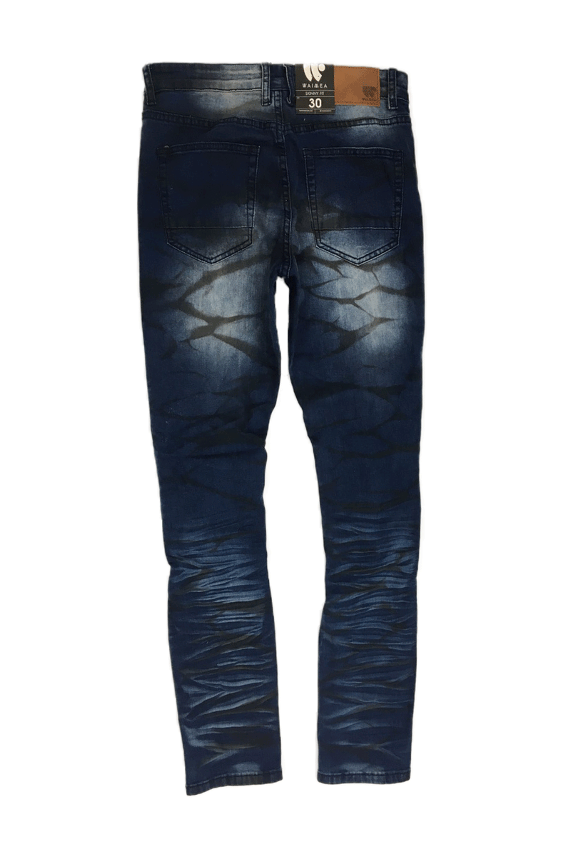Waimea W/Rips Skinny Dark Blue Men Jeans M5014D