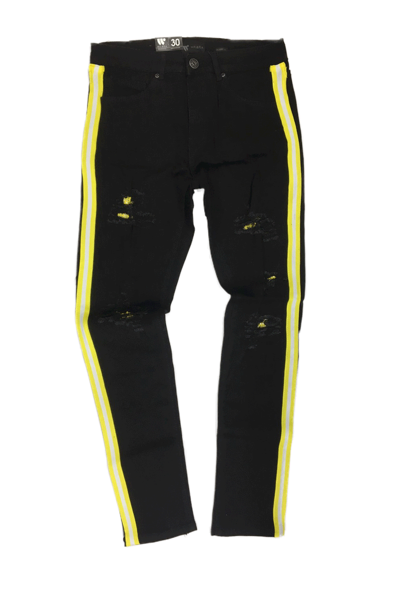 Waimea Side Stripe Black/Gold Men Jeans M5156D