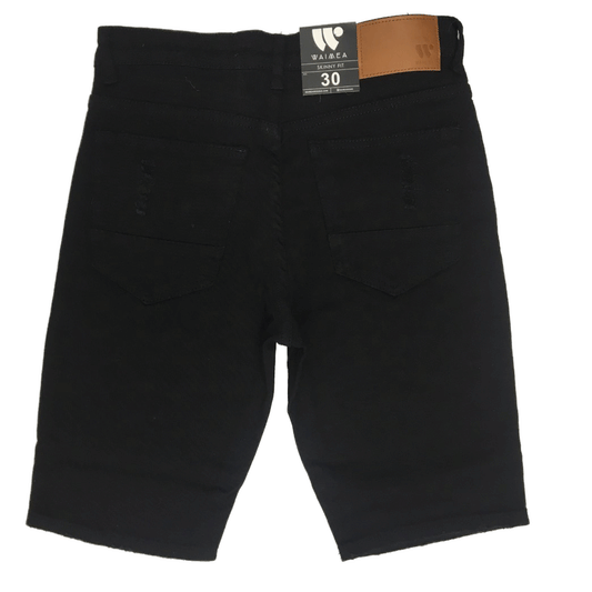 Waimea Destroyed Moto Black Men Short M7224TA