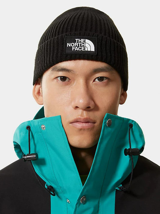 The North Face Logo Box Cut Benie Black Hats NF0A3FJX