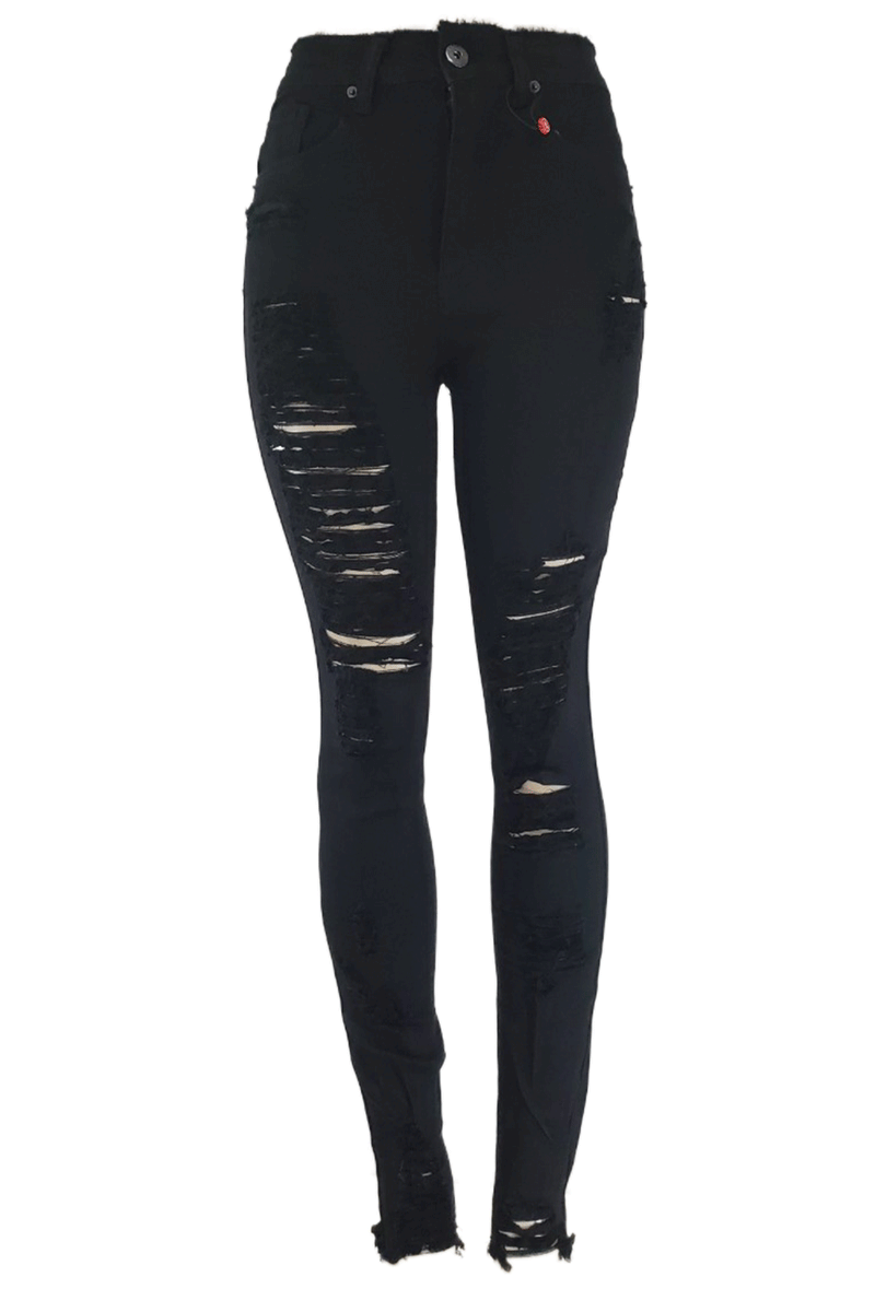 SKINNY RIPPED WOMENS JEANS WITH PATCHES IN F_UP RED