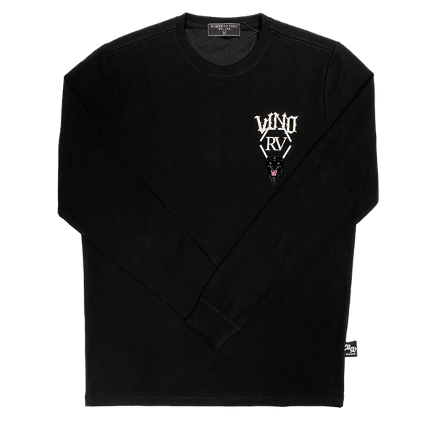 Roberto Vino Milano Black Men Long Sleeve T-Shirts RVT12