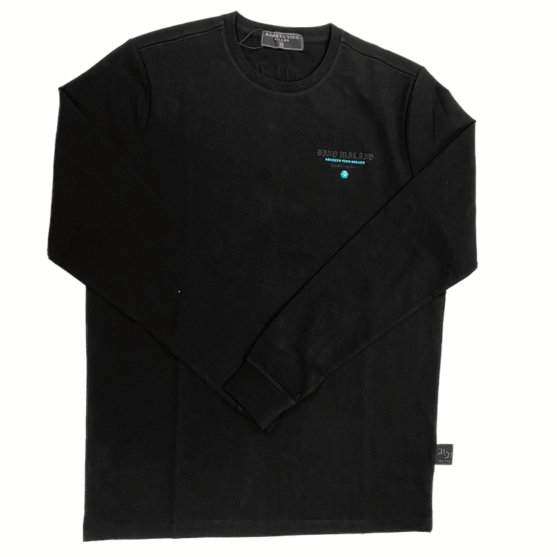Roberto Vino Milano Black Men Long Sleeve T-Shirts RVT29